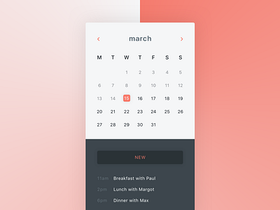 Calendar iOS App apple calendar dailyui day38 illustration ios mockup sketch