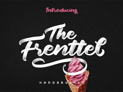 The Frenttel Font bold script branding brush cursive handwritten label lettering script signature stylish swashes typography