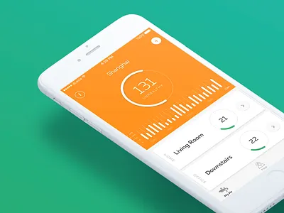 Homekit Pollution App app apple aqi bar chart chart charts circle chart home homekit ios pollution rooms