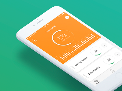 Homekit Pollution App app apple aqi bar chart chart charts circle chart home homekit ios pollution rooms