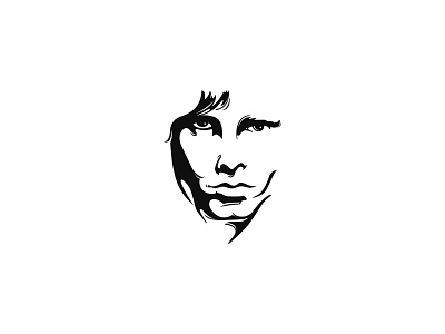 Jim Morrison face jim morrison music negative space psychedelic rock