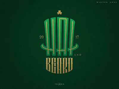 Hat and Beard beard condensed hat lettering st. patrick typography