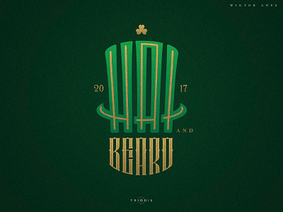 Hat and Beard beard condensed hat lettering st. patrick typography