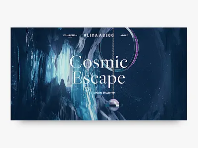 Alina Abegg Homepage 3d branding digital ecommence fashion jewellery minimal serif shop shopping typography web design