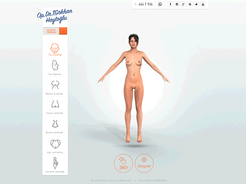 Aestethic aesthetic surgery website design