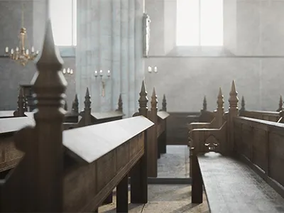 Church of the Barefoot Brothers #4 3d visualization architecture visualization archviz church church of the barefoot brothers interior octane rendering
