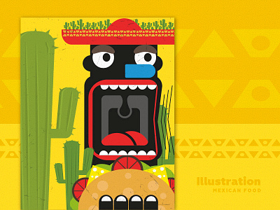 Mexican Illustration *1 amigo bar burrito cactus character food hot mexicano poncho sombrero taco vector