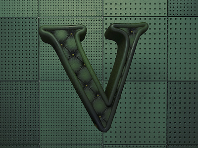 [V] 36 Days of Type 36daysoftype 3d 4d c4d cgi cinema design letter render type vintage