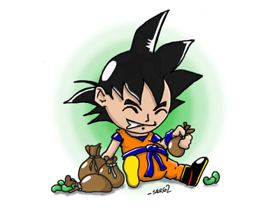 Indulge- Goku anime dragonballz goku illustration senzu