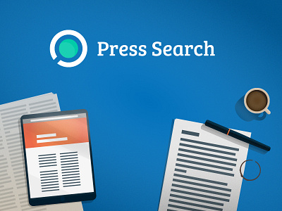 Press Search - Graphic article coffee design graphic illustration journalist news press radio radiobutton searchglass writer