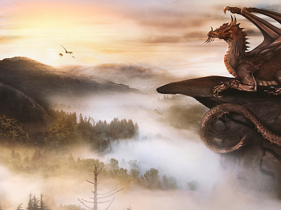 The Guardian art artwork digital art dragon drawing fantasy illustration landscape nature painting photoshop wacom