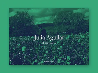 Cryptogam photography portfolio splash ui web website