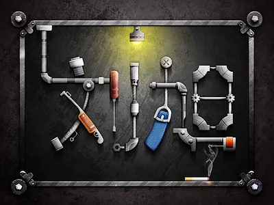 Metal style name illustration metal name