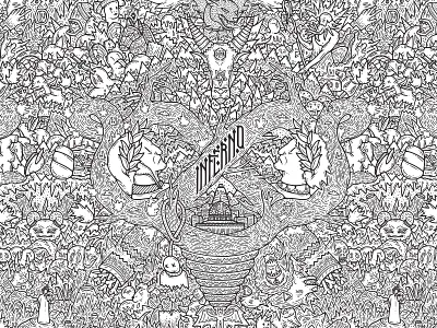 INFERNO details dettagli digitalpainting doodle doodleart grafica graphic illustration illustrazione inferno wacom web