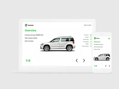 Skoda car design interface screen skoda style ui ux web webdesign