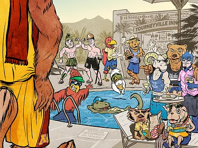 Star Tribune´s march madness cover (snapshot) animals comic drawing editorial illustration march madness sports