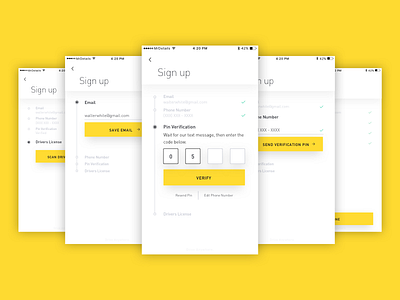 Sign up app design flow login minimal mobile sign in sign up ui ux