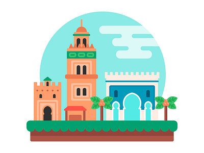 Epcot Morocco building disney disney world epcot graphic house icon illustration market morocco travel vacation