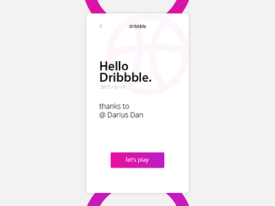 Hello Dribbble clean color flat minimal mobile ui ux