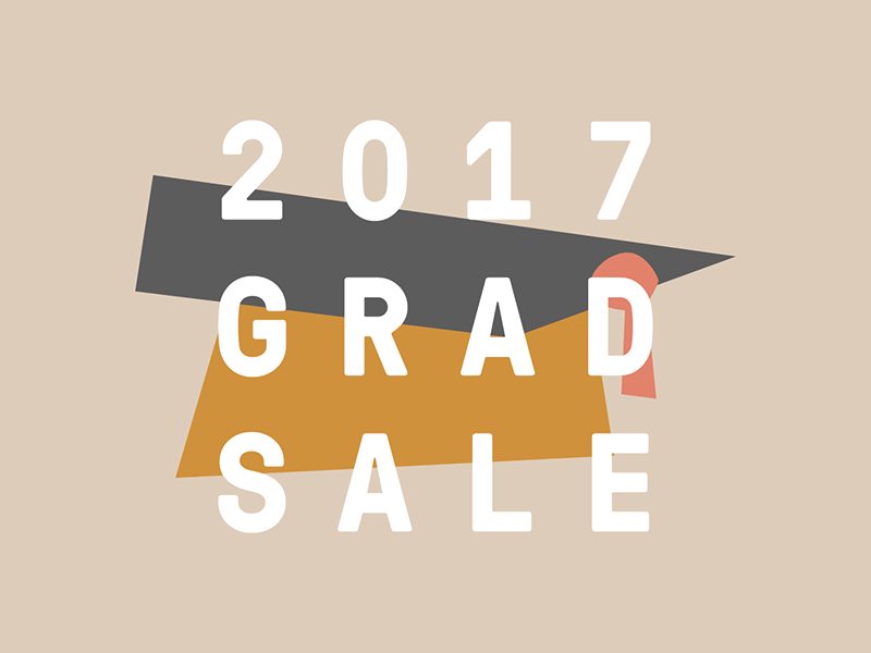 Graduation Sale advertising identity sale