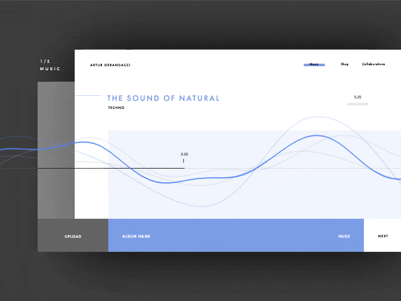 Sound Waves anim animation gif music page sound ui ux waves web web design website