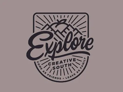 Creative South Explore Badge badge creativesouth handlettering hashtaglettering lettering love