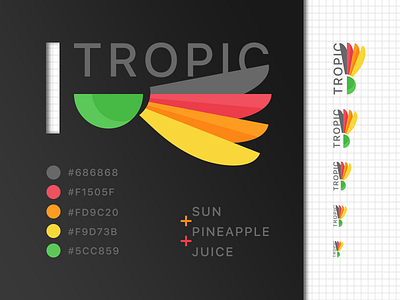 Tropic branding identity logo