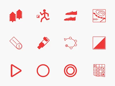 Orienteering Icons orienteering outdoorm icons sport