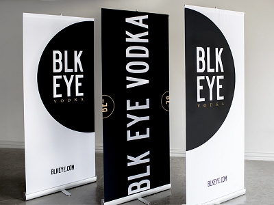 Banner Stands banner banner stands black and white branding distillery environmental gold liquor marketing tradeshow typography vodka