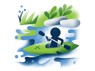 Kayaker kayak river