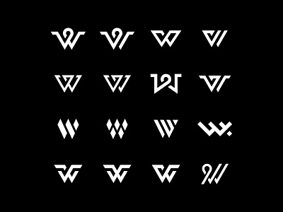 W design graphic idea letter lettering logo minimal simple typography w