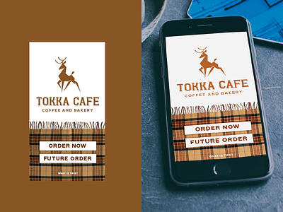 Tokka Cafe Preview app coffee deer mock up rustic