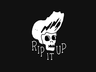 RIP IT UP illustration lettering punk rockabilly skate skull surf t shirt