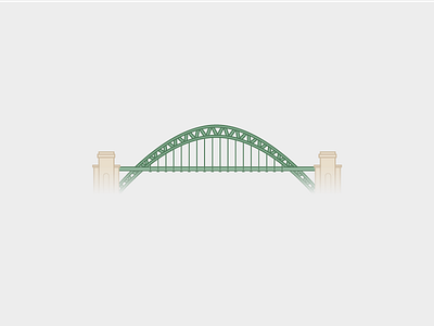 Fog On The Tyne bridge design england gateshead illustration newcastle toon tyne