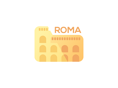 coliseo architecture art coliseum design europe illustration italy rome simple sticker vector world