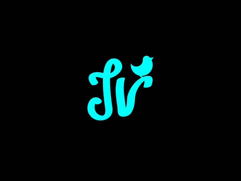 JV (J'y Vais) acting animation bird calligraphy logo motion graphics school spectacle theater