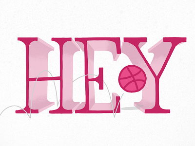 Hey debut first hand lettering hey lettering pink shot type typography