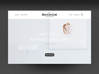 Landing Page for Brooklyn-based Custom Portrait Studio branding magazine portrait studio watercolor