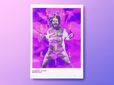 Football Legends _ Batistuta card football graphic layout poster soccer sport type