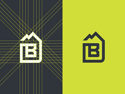 Boundless Ascent boulder branding climb grid icon identity letter line logo mark mountain rock climbing