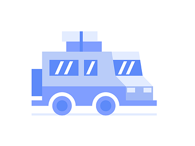 Geometric Van art blue car design geometric icon illustration minimal shapes simple van