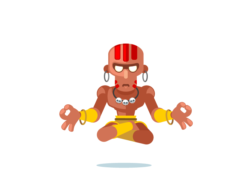 Yoga Float - Dhalsim after effects animation dhalsim duik gif mascot design street fighter vector zombillustrator