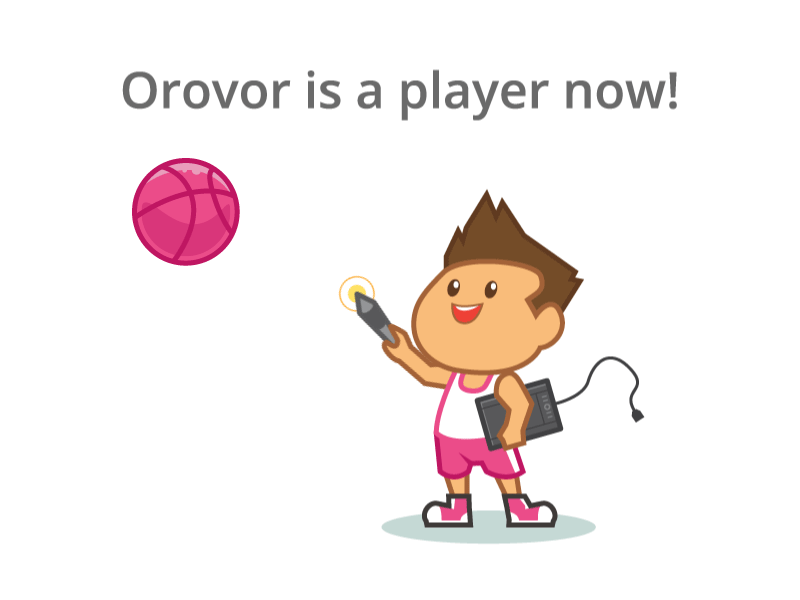 Dribbble Debut ball basket debut newbie player