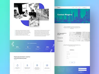 Magora Australia about company contacts design landing main page site web webdesign website