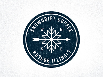 Snowdrift Seal coffee logo mark patch retro seal snow