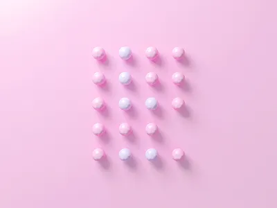 Braille ⠷ / ME 3d art braille c4d cinema 4d color design dots geometry pink vray