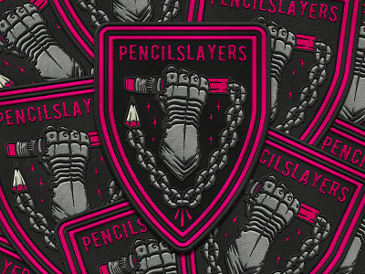 Pencilslayers - Graphite Corps - Mock Up design embroidery illustration mock up patch patches pencilslayers