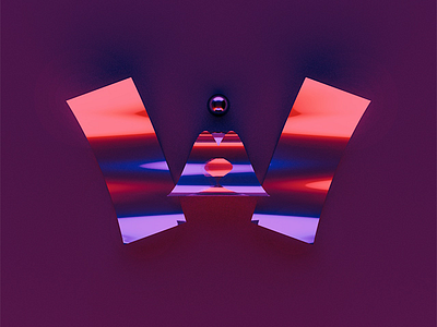 [W] 36 Days of Type (Alt) 36daysoftype 3d 4d 80s c4d cgi cinema design letter render retro type