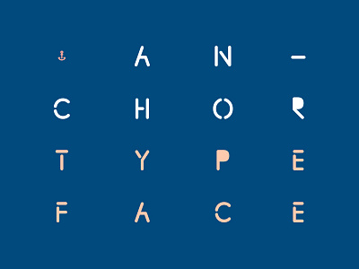 Anchor — Typeface anchor illustration illustrator type typeface typography