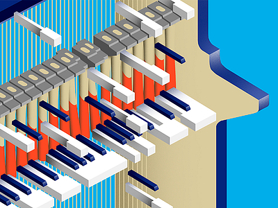 Piano hammer illustration music piano touch